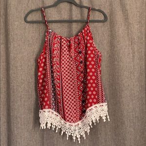 Red white and blue bandana top